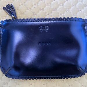 Anya Hindmarch Navy Leather Pouch